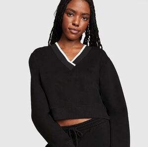 BRAND NEW PINK PREMIUM FLEECE V-NECK PULLOVER SZ LARGE